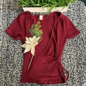 SOLD - Paper Crane Wrap Top (Small)